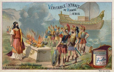 Sacrificio a los dioses para ayudar al Argo en su viaje